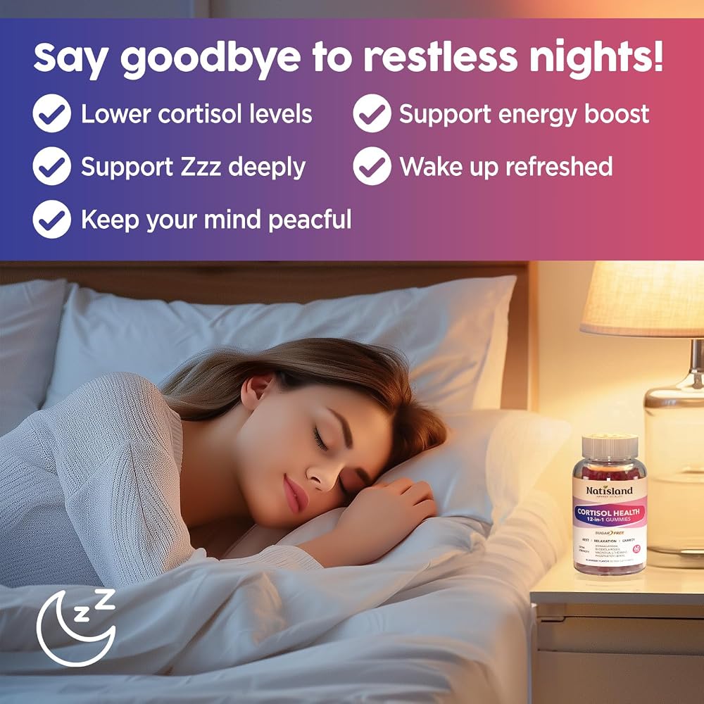 NATISLAND Cortisol Gummies Stress Relief - 60 Count - image 3