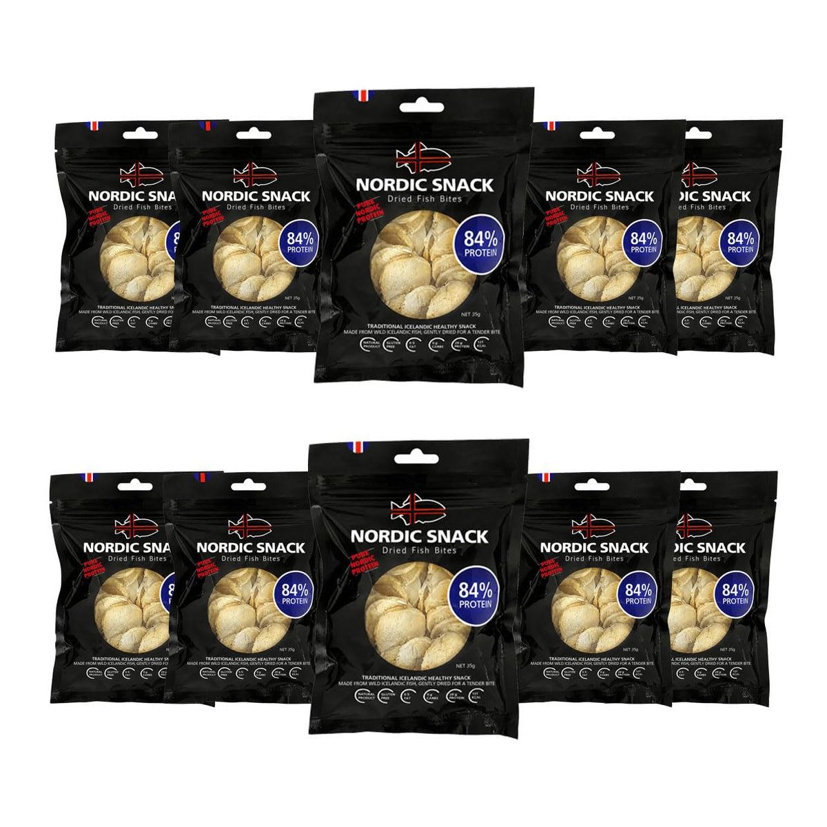Nordic Catch Dried Cod Bites (Hardfiskur) Fish Jerky High Protein