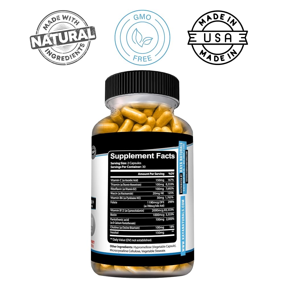 Kaya Naturals B-12 Complex - Multivitamin Supplement for Women & Men - image 4
