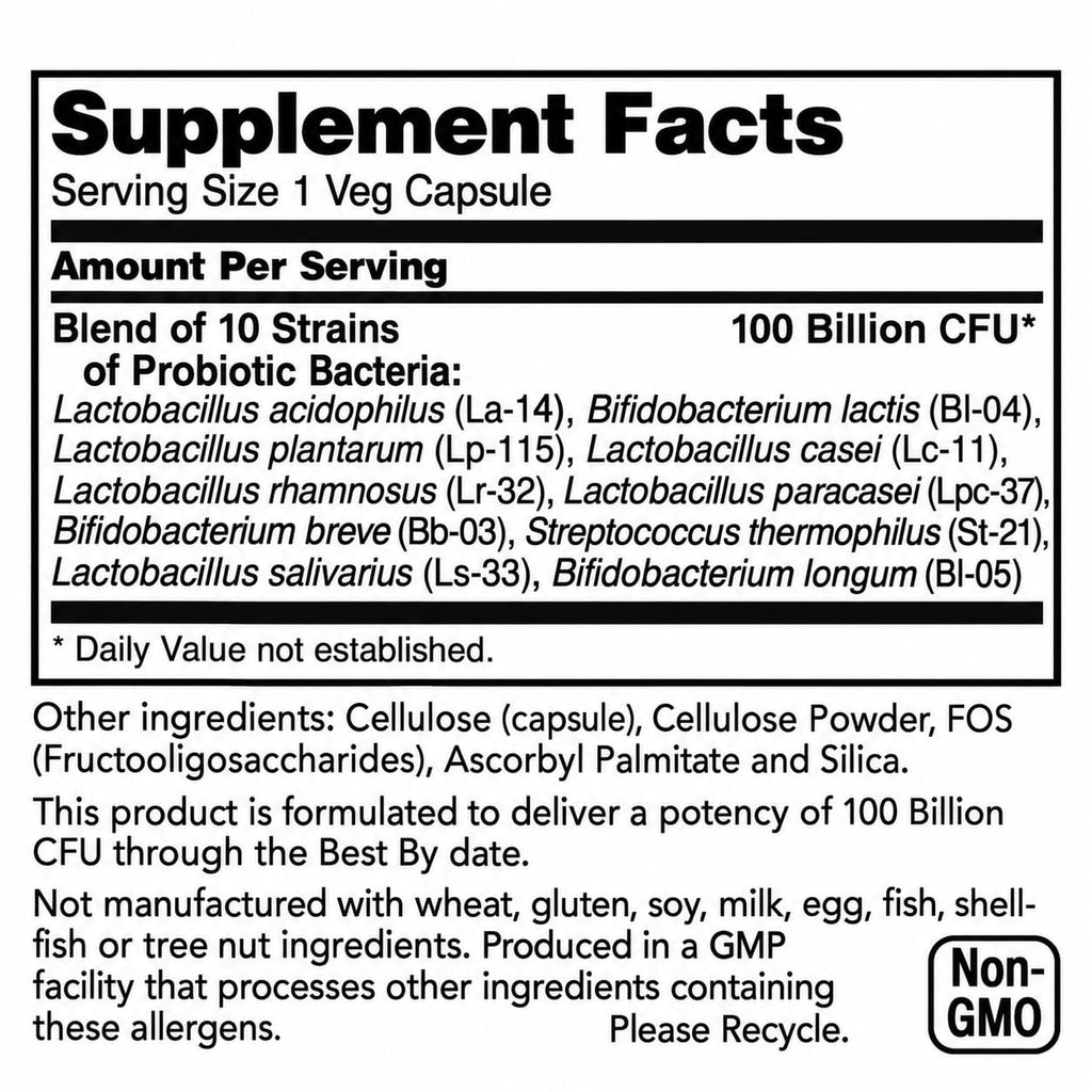 Rachelstea Rachel's Pro 100 Probiotic 100 Billion CFU - 30 Vegetarian Capsules - image 4