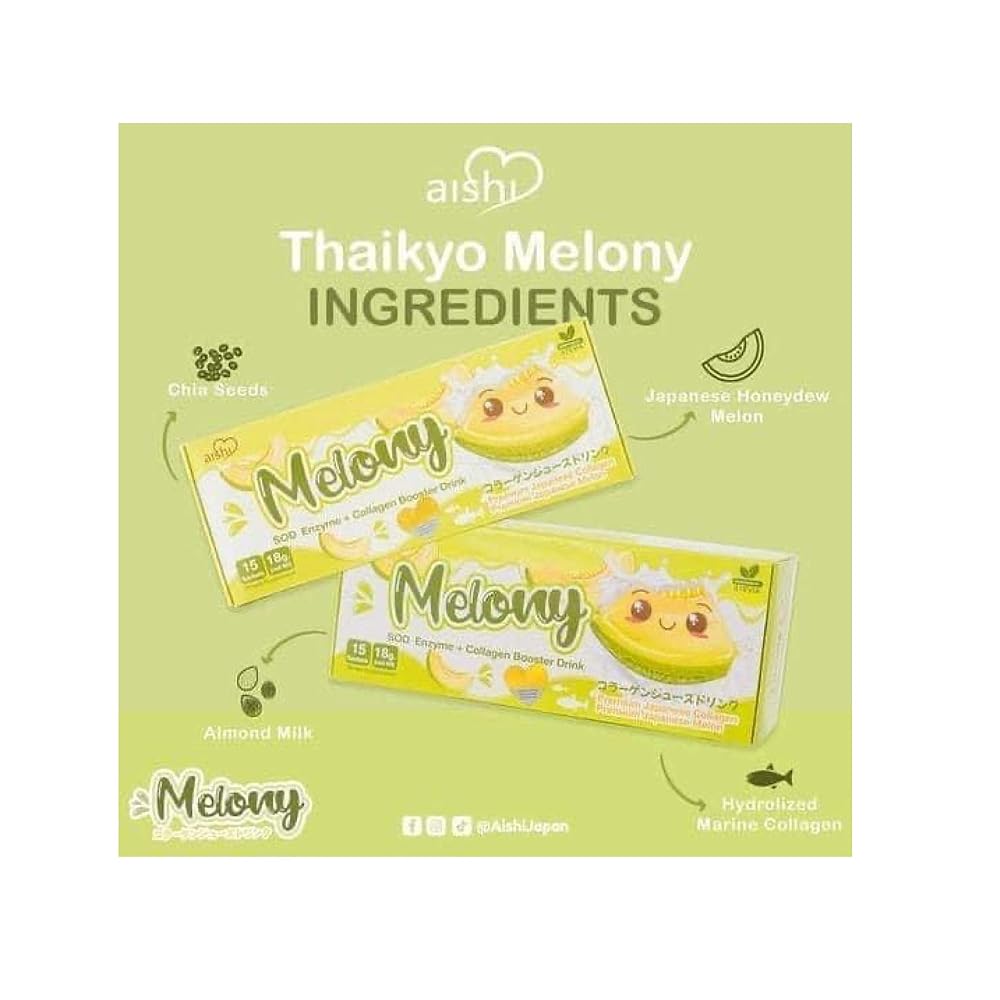 Aishi Premium ThaikYo Melony Collagen Booster Drink - 15 Sachets - image 2