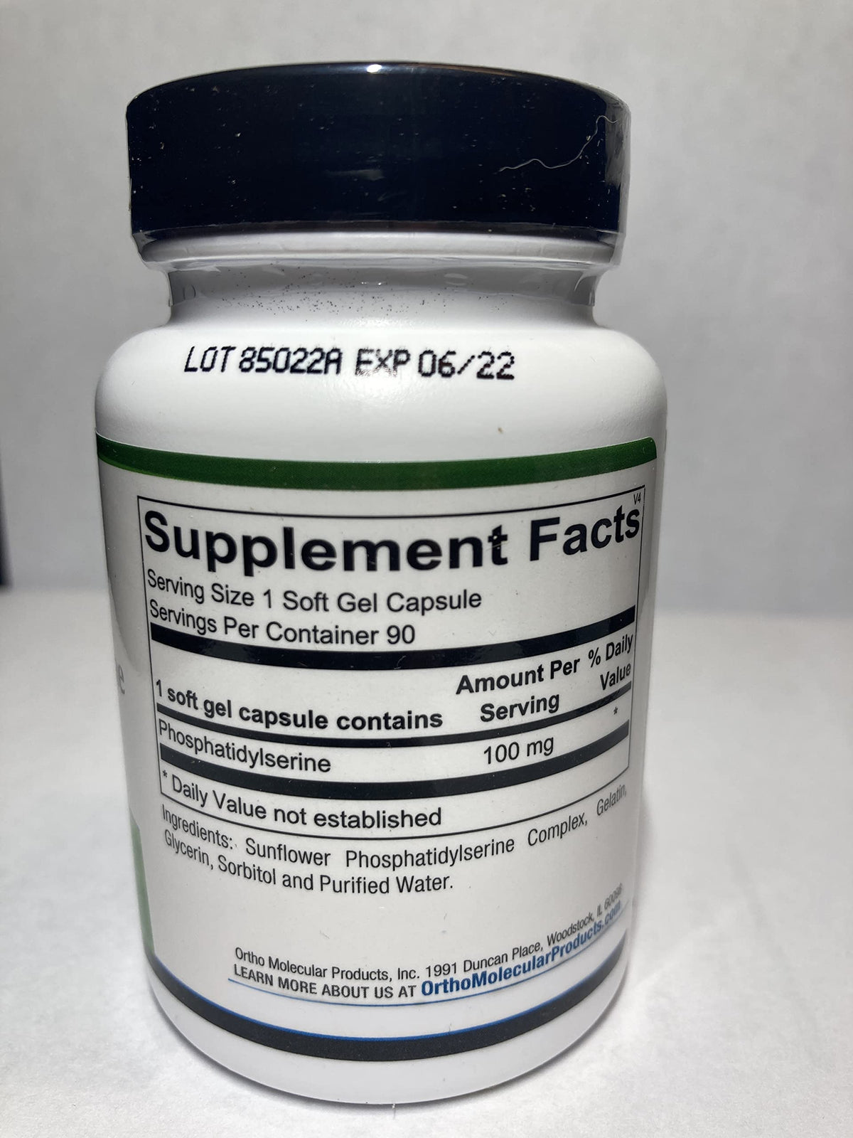 Ortho Molecular Products Phosphatidylserine 100 mg - 90 Softgels - image 2