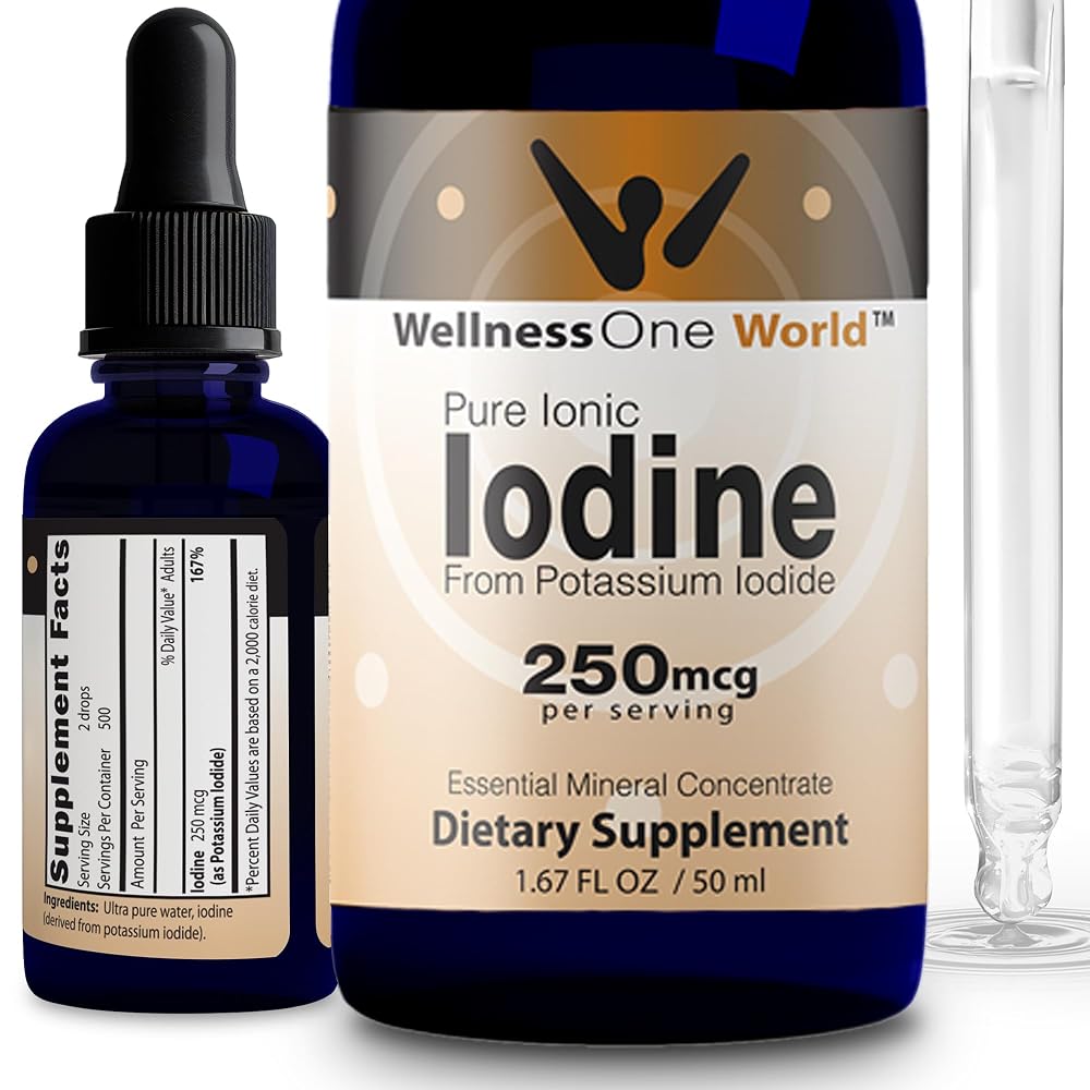 WellnessOne Iodine Drops Thyroid Support - 2.2 fl oz