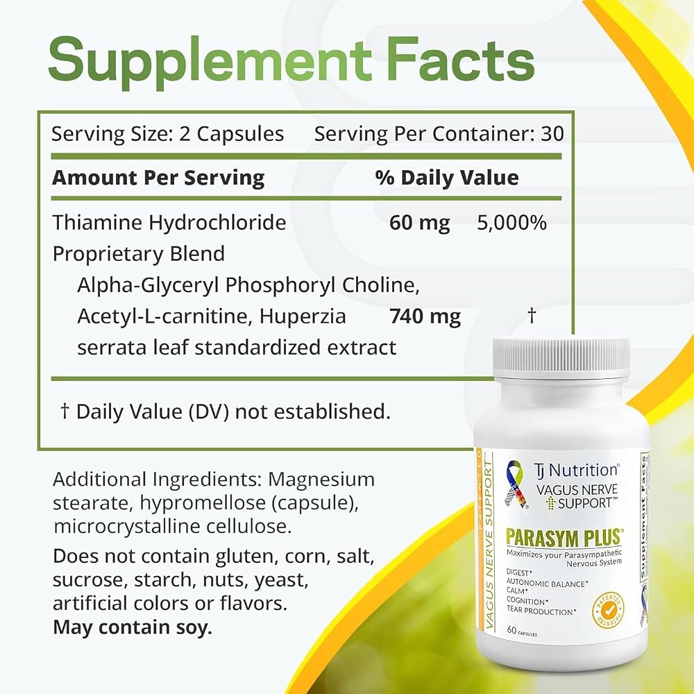 TJ Nutrition Parasym Plus Vagus Nerve Support - 60 Capsules - image 2