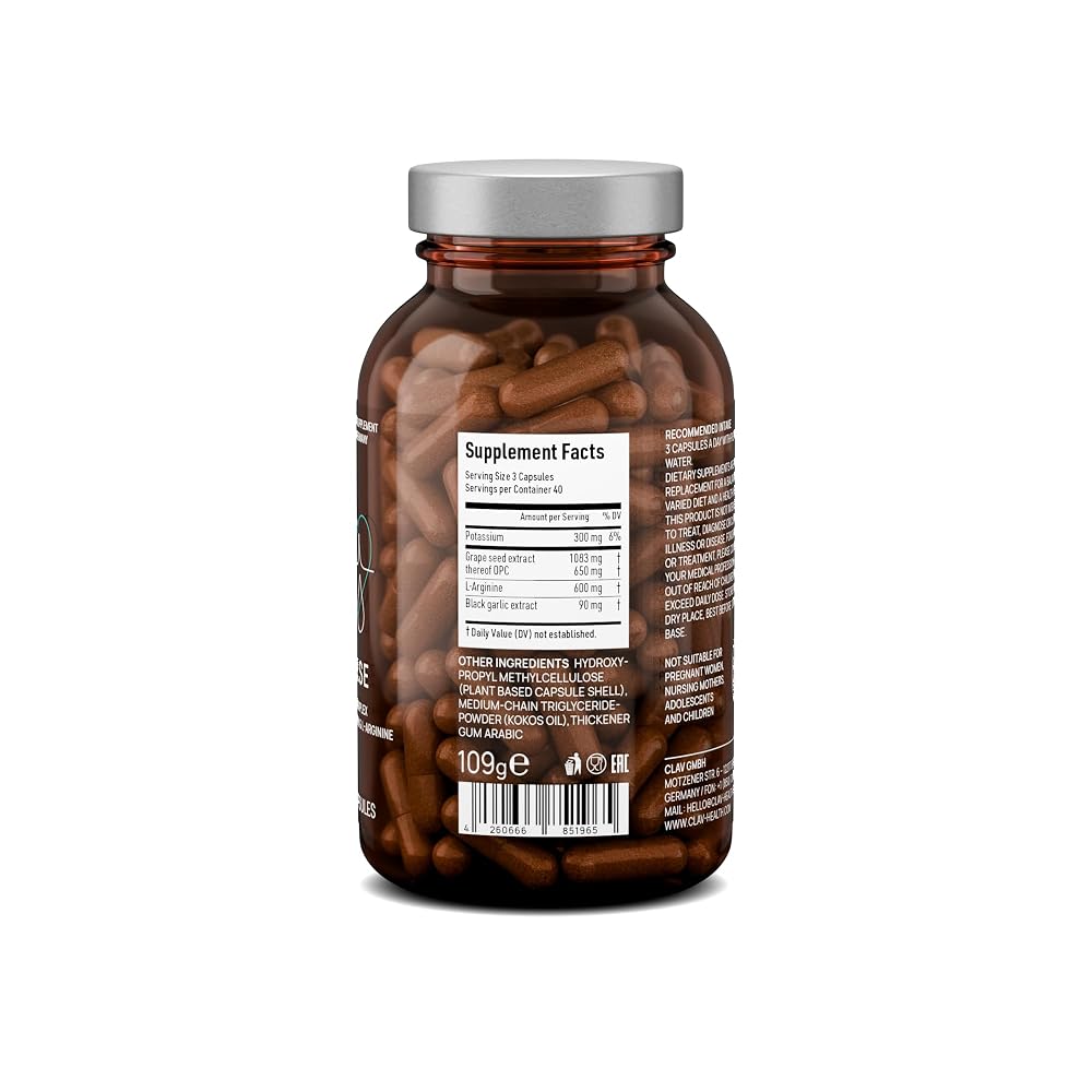 CLAV Blood Pressure Support Supplement - 120 Capsules - image 9