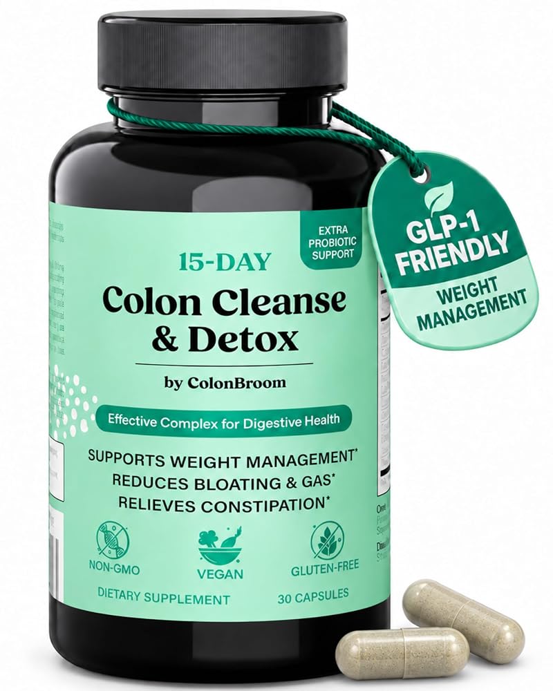 ColonBroom 15 Day Colon Cleanse & Detox, Probiotics & Magnesium