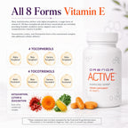 Orenda Active All 8 Forms Vitamin E & CoQ10 - 90 Tablets - image 3