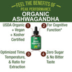 Peak Performance USDA Organic Ashwagandha Liquid Drops - 2 Fl Oz - image 2