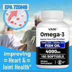 VANI Fish Oil Omega 3 4000mg - 180 Softgels - image 4