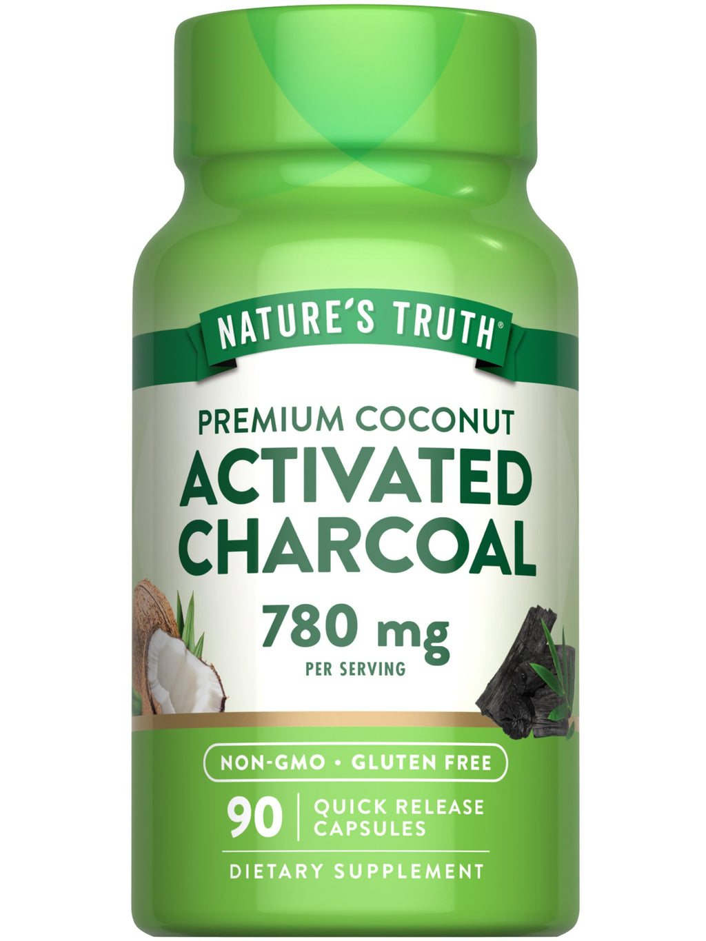 Nature's Truth Activated Charcoal Capsules - 90 Count