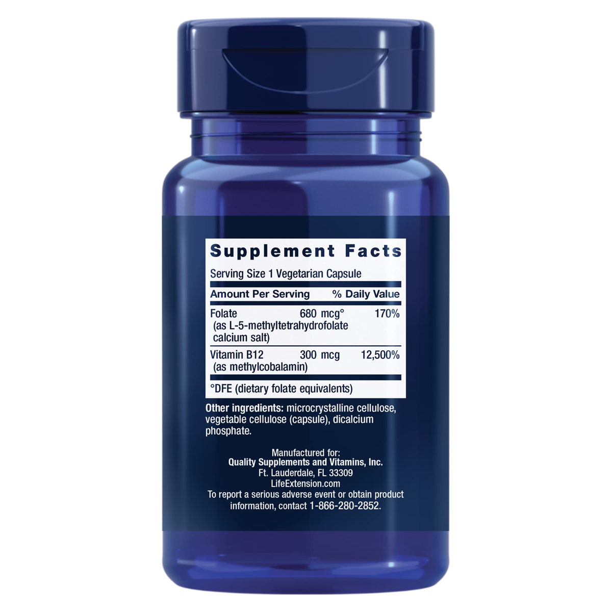 Life Extension Vitamin B6 250 mg & BioActive Folate B12 - 2 Pack - image 5
