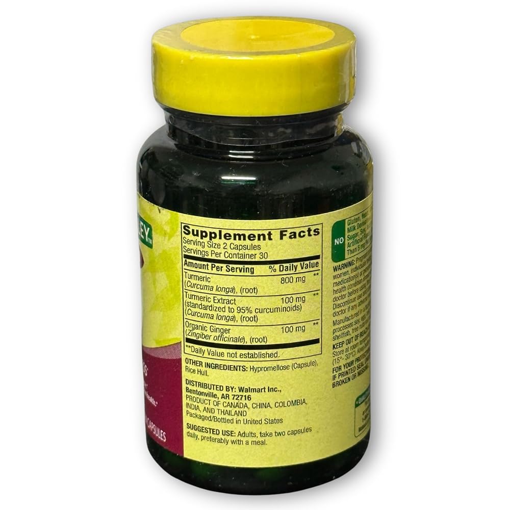 Spring Valley Turmeric and Ginger Supplement 1,000mg - 60 Capsules - image 5