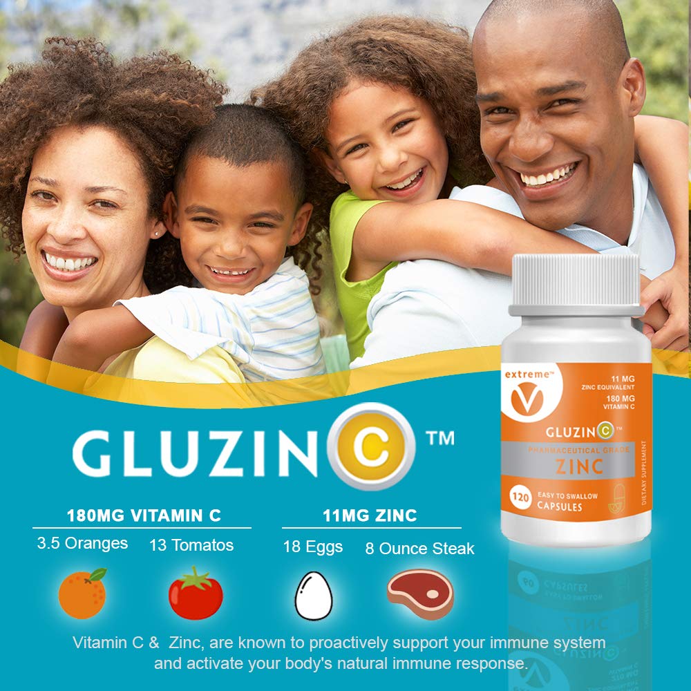 extreme V Zinc MG11 + VC Immune Support - 240 Vegetarian Capsules - image 5