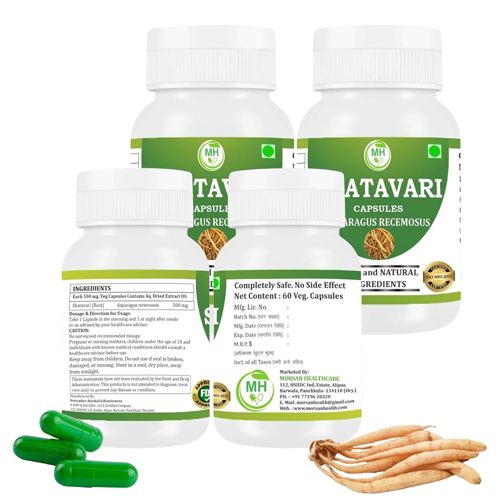 Morsan Healthcare Shatavari Capsules 500 mg - 240 Capsules - image 2