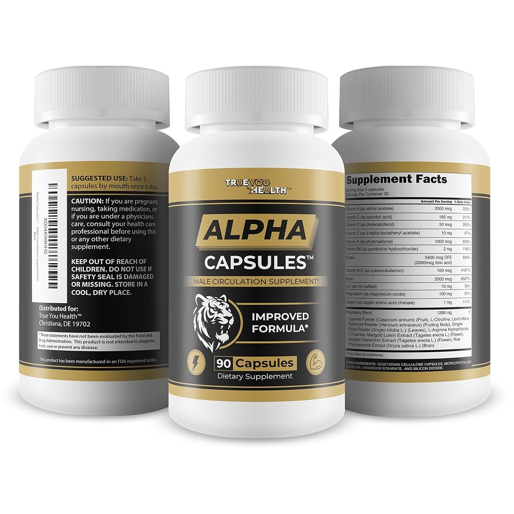 True You Health Alpha Capsules Blood Flow Supplement - 90 Capsules - image 4