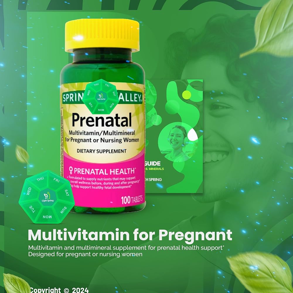 LightSpring Prenatal Multivitamin Multimineral - 100 Tablets - image 5