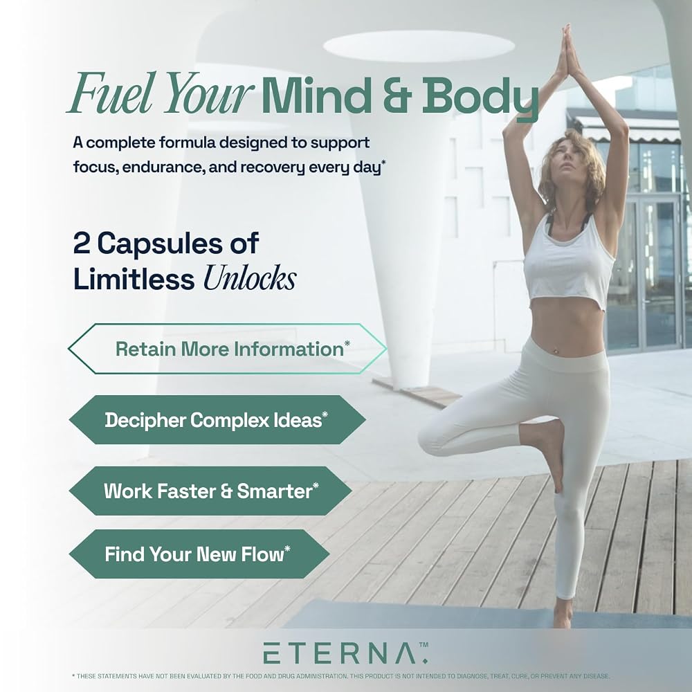 Eterna Limitless Nootropic Brain & Focus Supplement - 60 Capsules - image 4