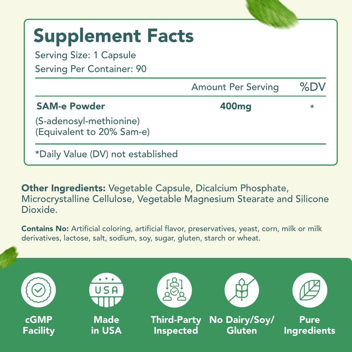 HealthyWayRx SAM-e 400mg Capsules - 90 Servings - image 8