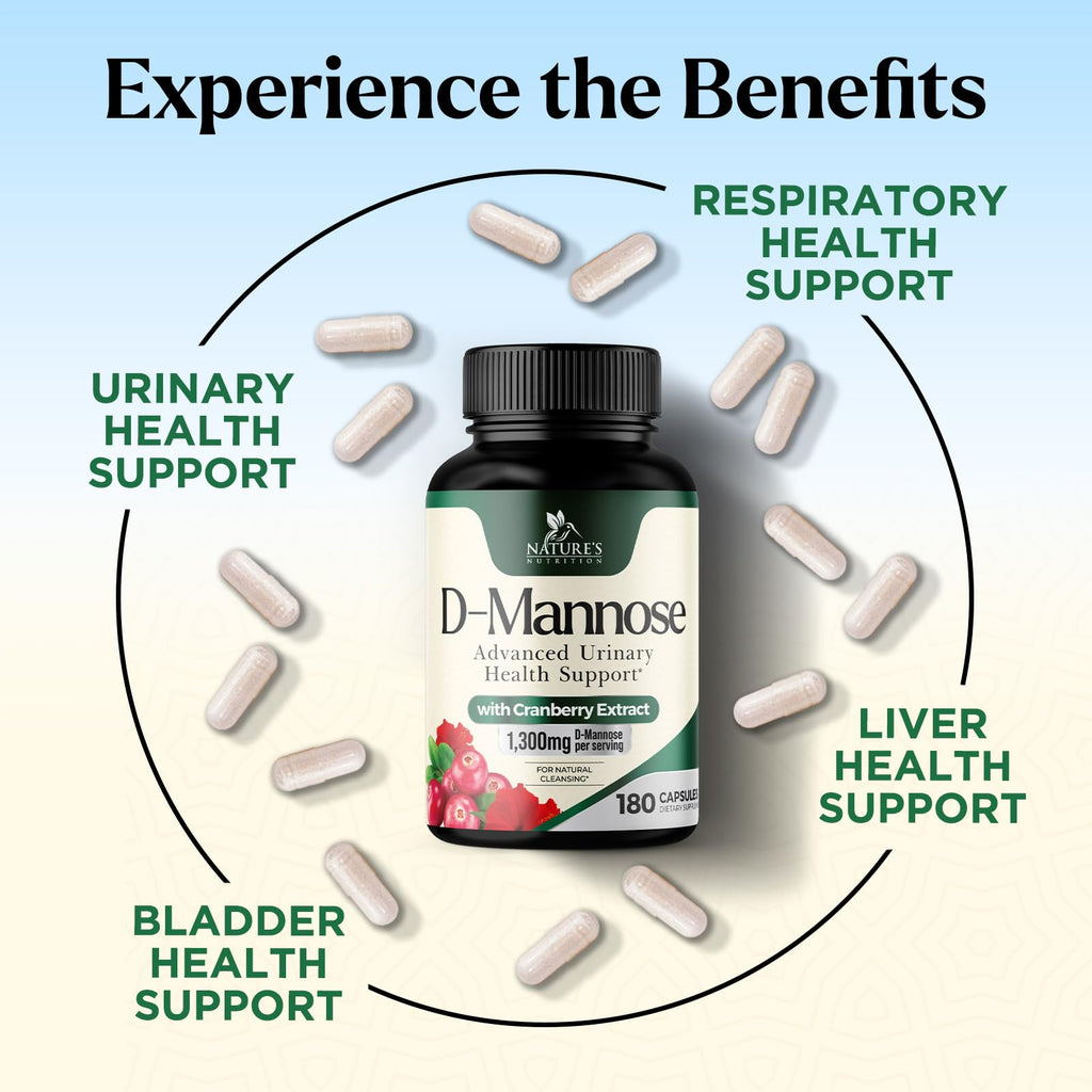 Nature's Nutrition D-Mannose 1000mg Per Serving - Cranberry