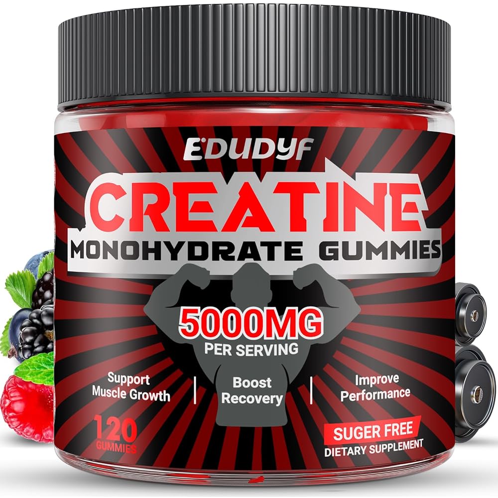 EDUDYF Creatine Monohydrate Gummies 5000mg - 120 Gummies