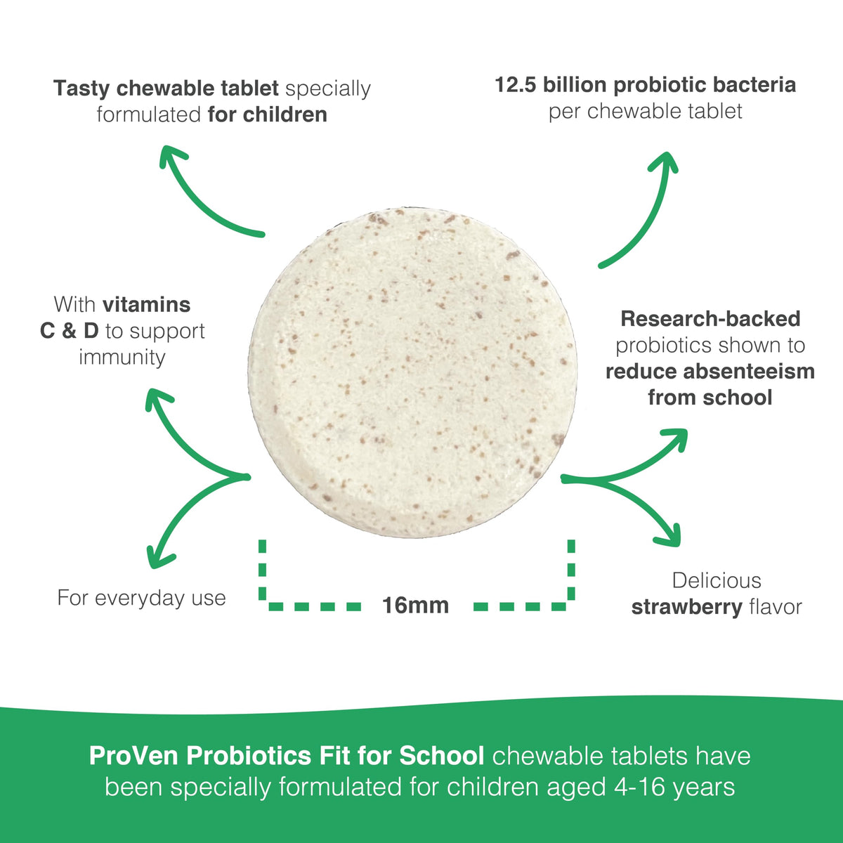 Pro-Ven Fit for School Kids Probiotic Chewables - 30 Tablets - image 4