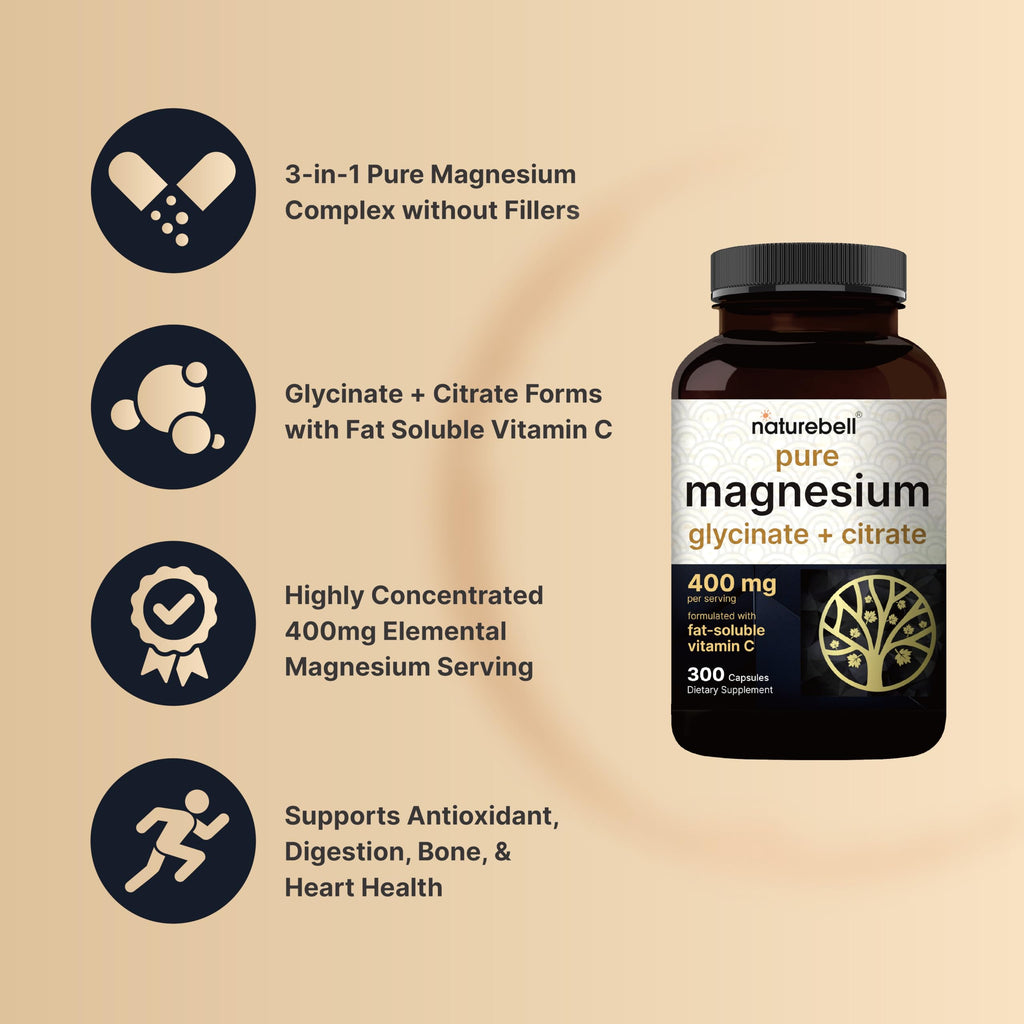 NatureBell Magnesium Complex 400mg - 300 Capsules - image 3