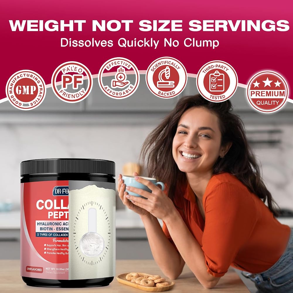 DRFOSTER Multi Collagen Peptides Powder with Probiotics - 35 Servings - image 7