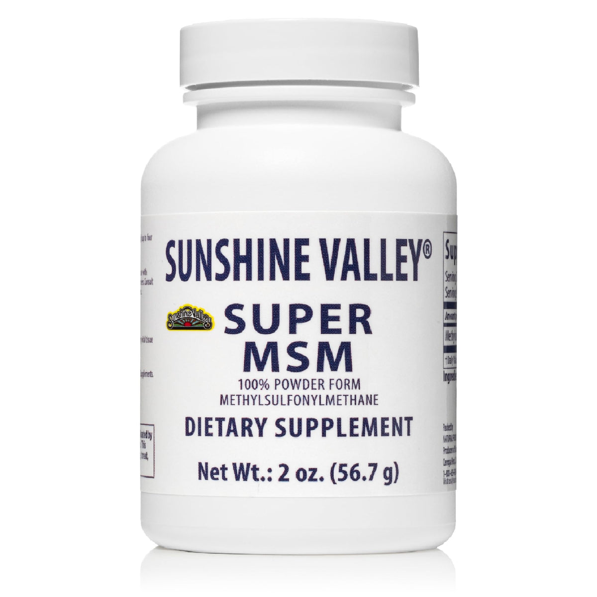 Sunshine Valley Super MSM Powder (Methylsulfonylmethane), Unflavored