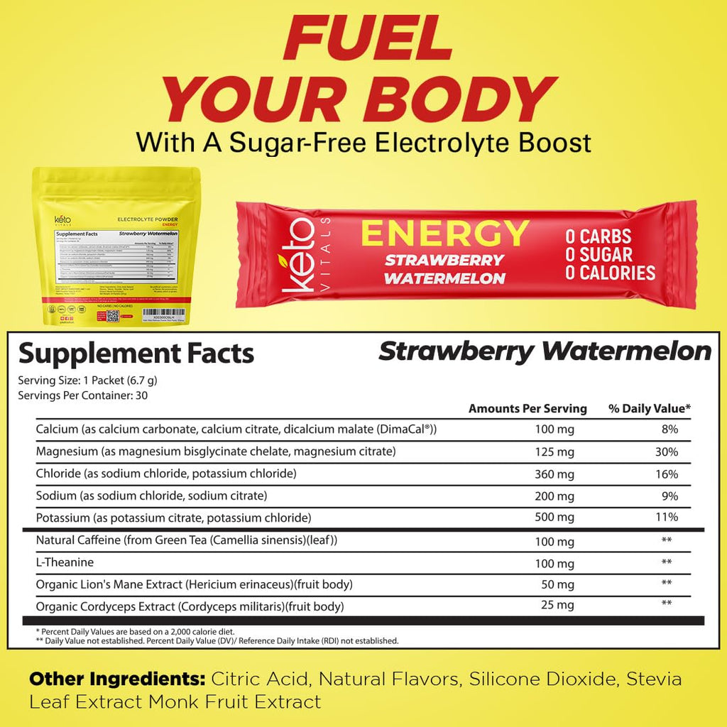 Keto Vitals Electrolytes Powder Packets