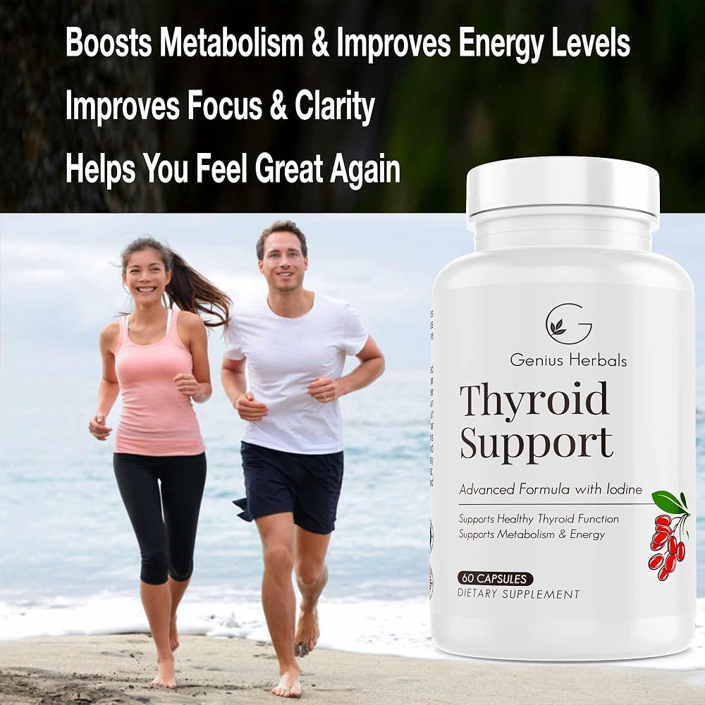 GENIUS HERBALS Thyroid Support with Iodine - 60 Capsules - image 4