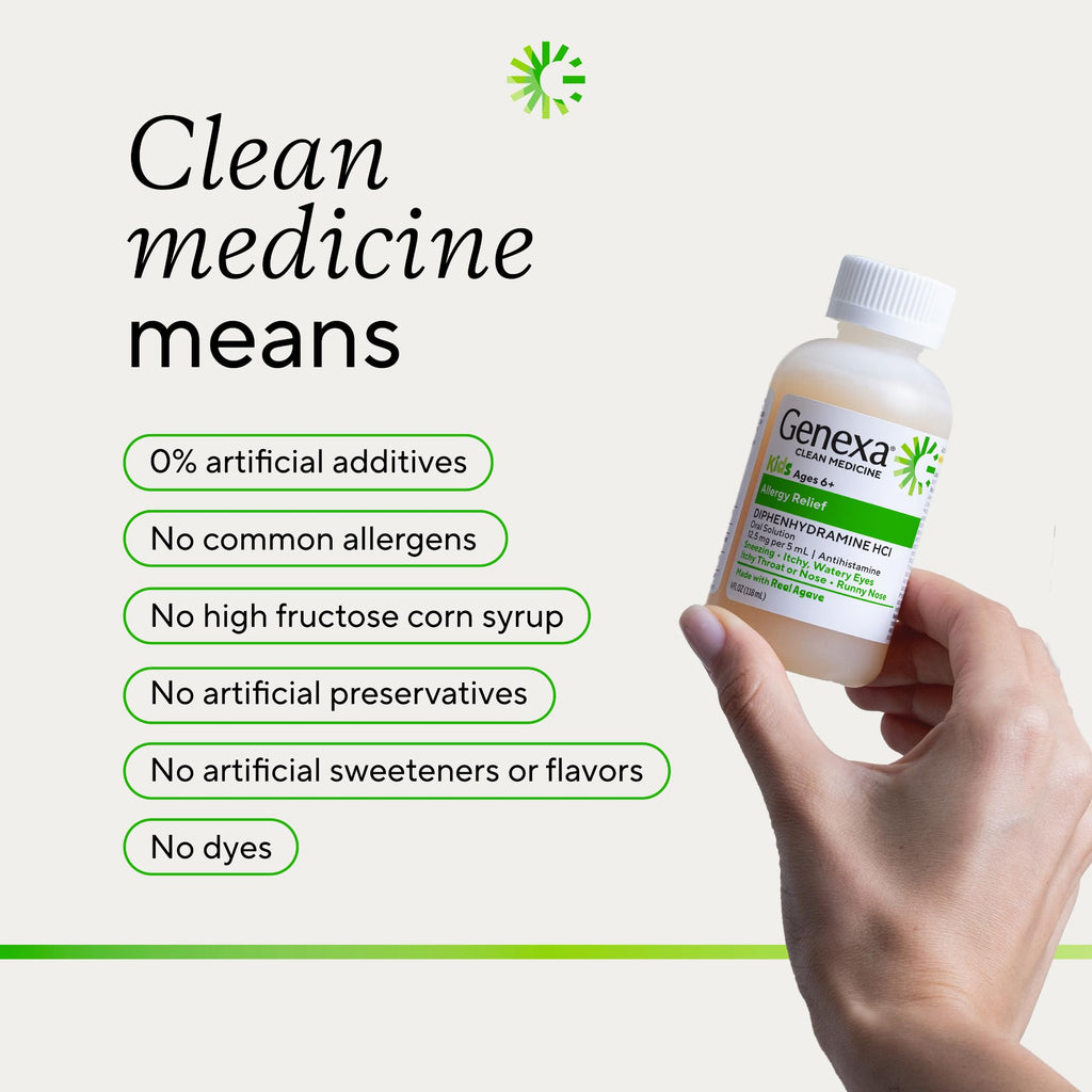 Genexa Kids Allergy Medicine Liquid Organic Agave - 4 fl oz - image 6