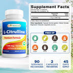 Best Naturals L-Citrulline Capsules - 1500mg/Serving - Non-GMO
