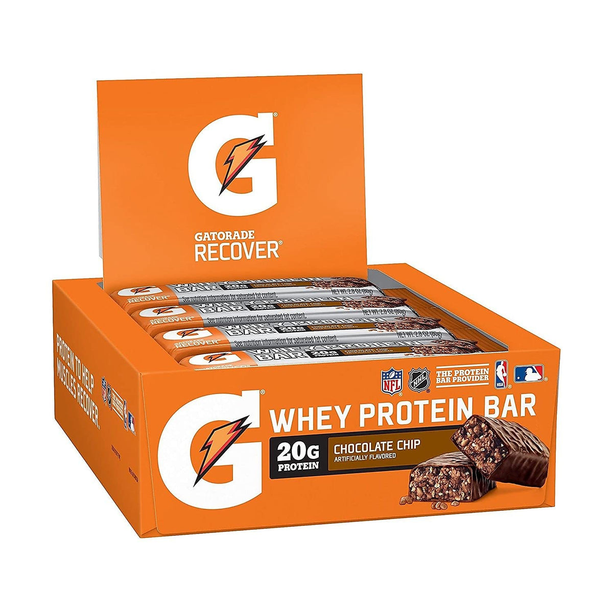 Gatorade Whey Protein Recover Bar Chocolate Chip - 12 Count
