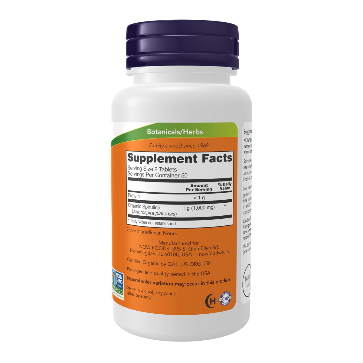 Now Supplements, Organic Spirulina 500 mg with Vitamins, Minerals