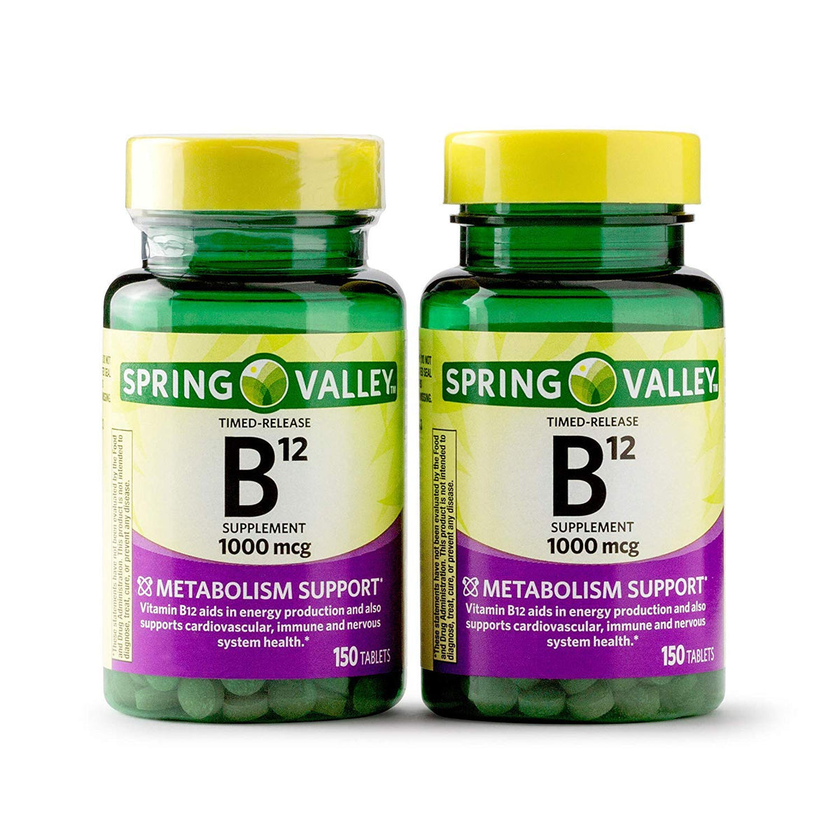 AHYBZN Spring Valley Vitamin B12 Timed Release 1000 mcg - 300 Tablets