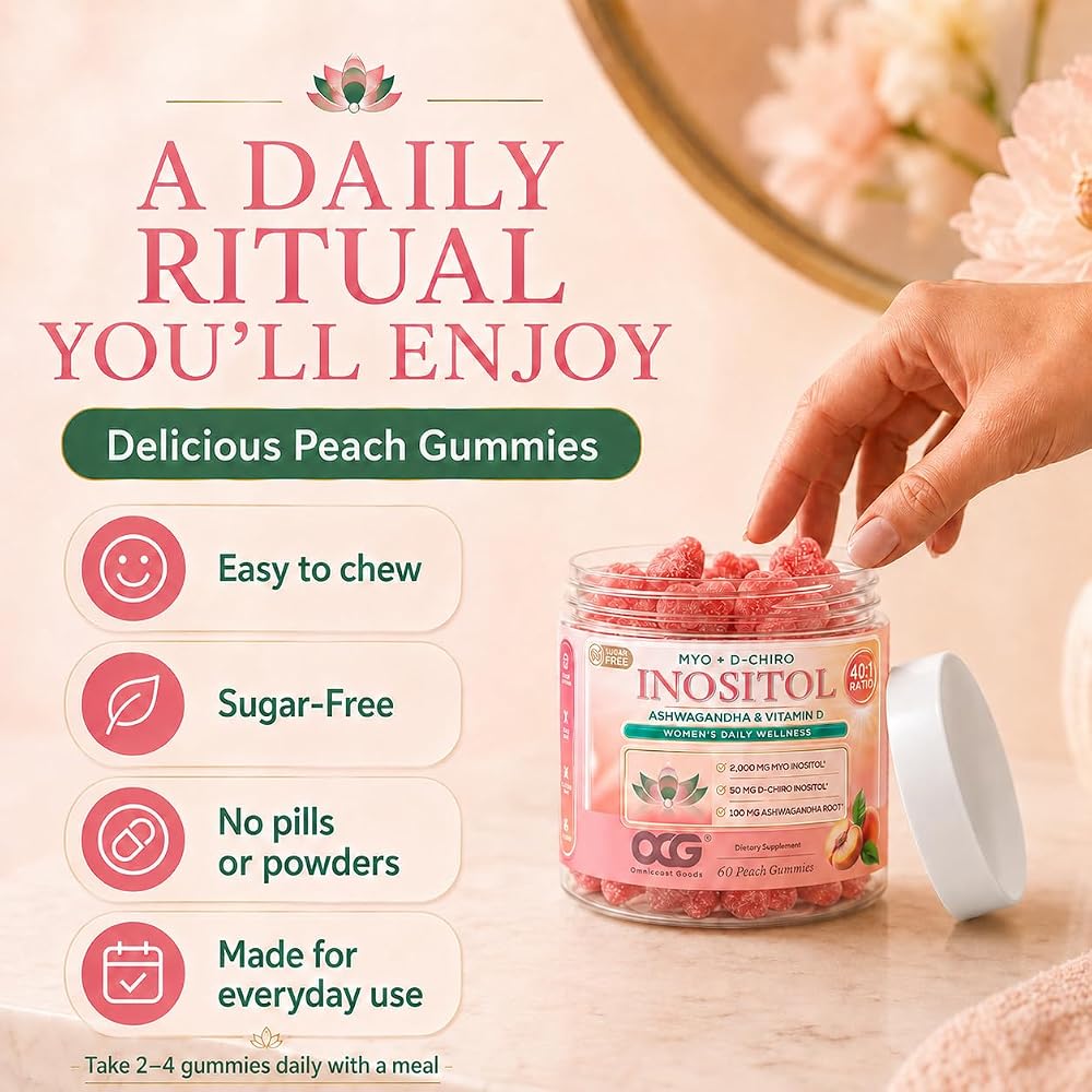 OMNICOAST GOODS, OCG Myo-Inositol & D-Chiro Inositol Gummies