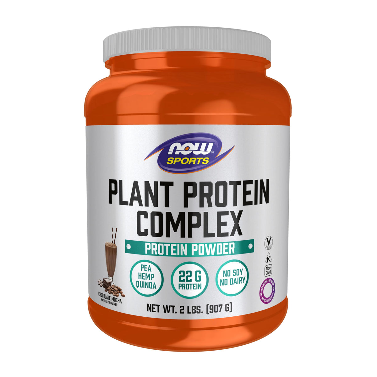 NOW Sports Plant Protein Complex 22g Chocolate Mocha - 2 lbs