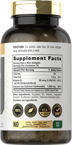 Carlyle Calcium 1200 mg with Vitamin D3 - 300 Softgels - image 2