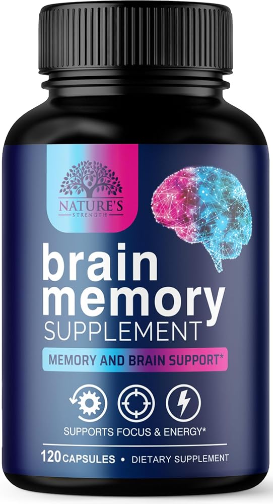 Nature's Strength Brain Memory Supplement Pills - 3X Strength