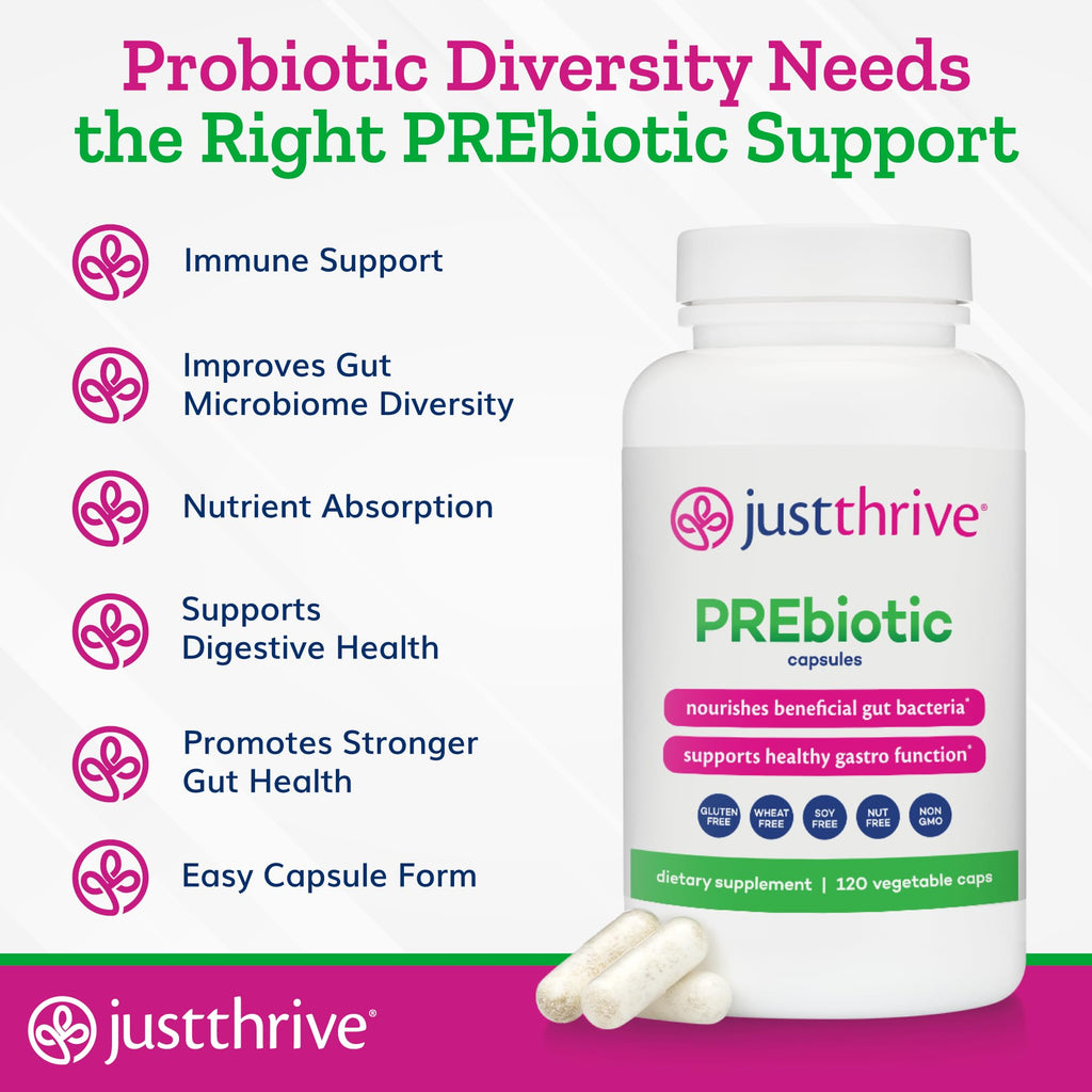 Just Thrive PREbiotic Capsules for Digestive & Immune Health - 120 Capsules - image 4
