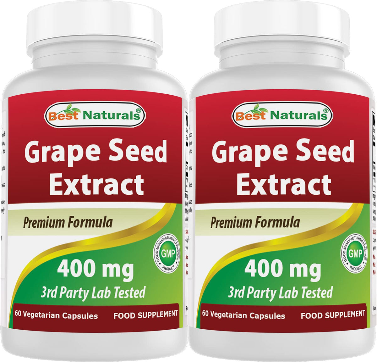 Best Naturals Grape Seed Extract 400 mg 60 Vegetarian Capsules