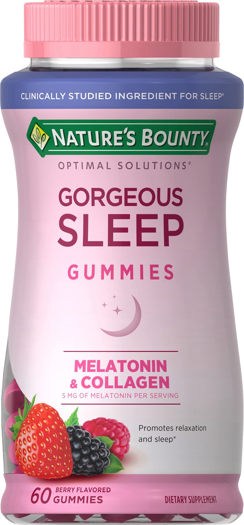 Nature's Bounty Optimal Solutions Gorgeous Sleep Melatonin 5mg - 60 Gummies