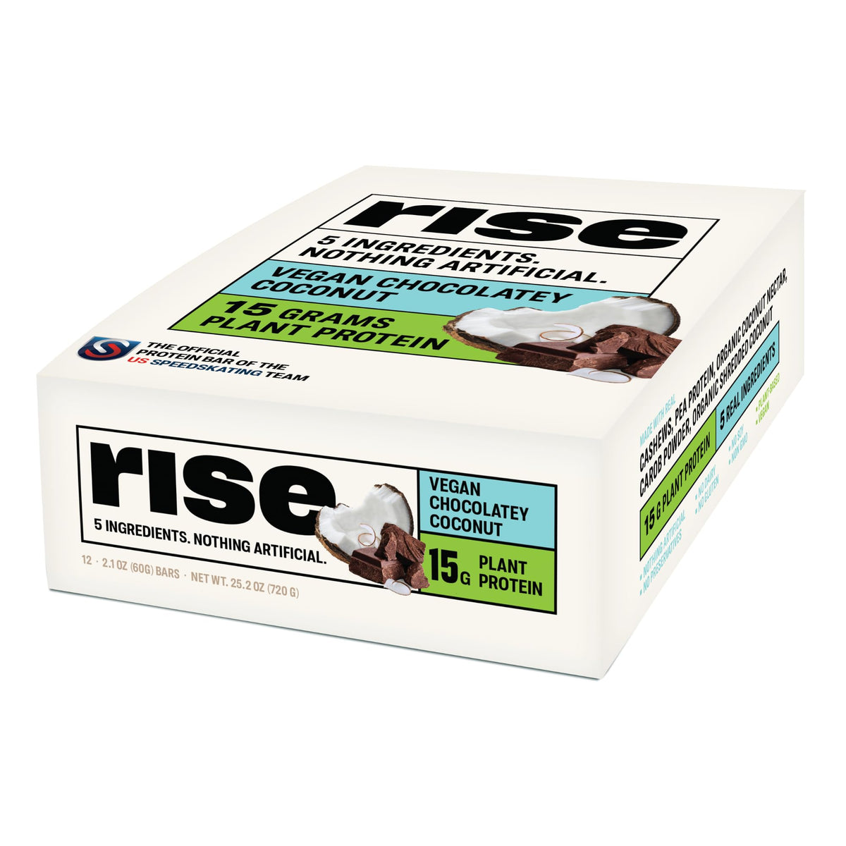 Rise Pea Protein Bar Chocolatey Coconut - 12 Count