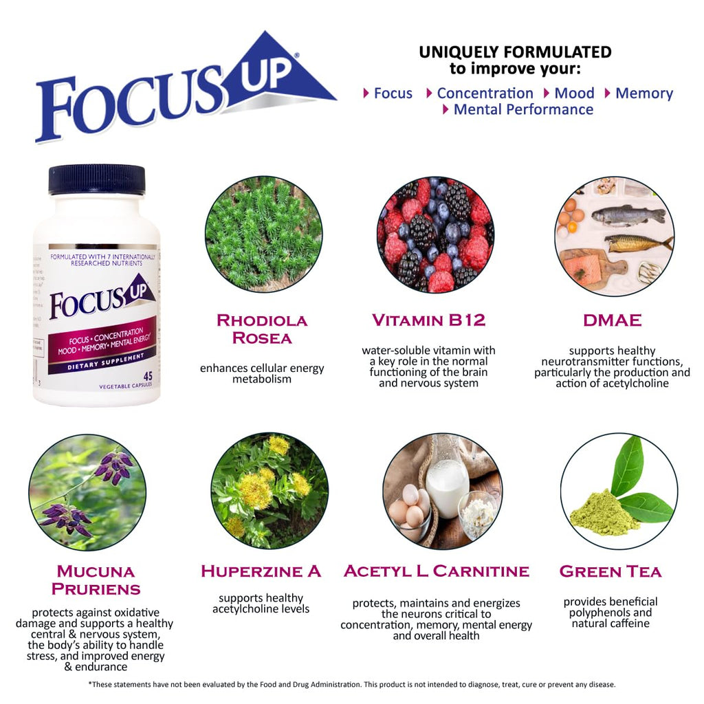 Xooma FocusUP Brain & Energy Support Nootropic Capsules - 45 Capsules - image 3