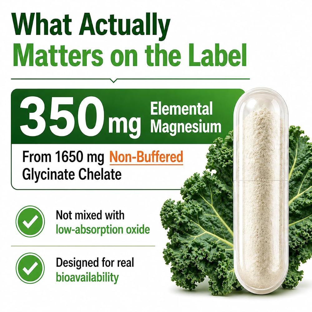 HCL Herbal Code Labs Magnesium Glycinate 350mg - 120 Capsules - image 4