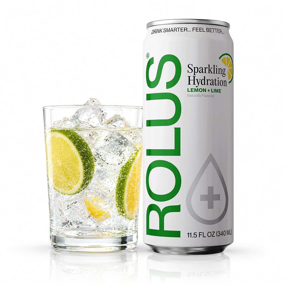 ROLUS Sparkling Electrolyte Hydration Drink Lemon Lime - 12 Pack - image 8