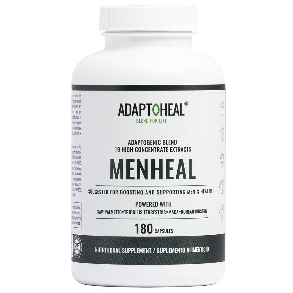 ADAPTOHEAL Menheal Prostate Support Saw Palmetto Capsules - 180 Count
