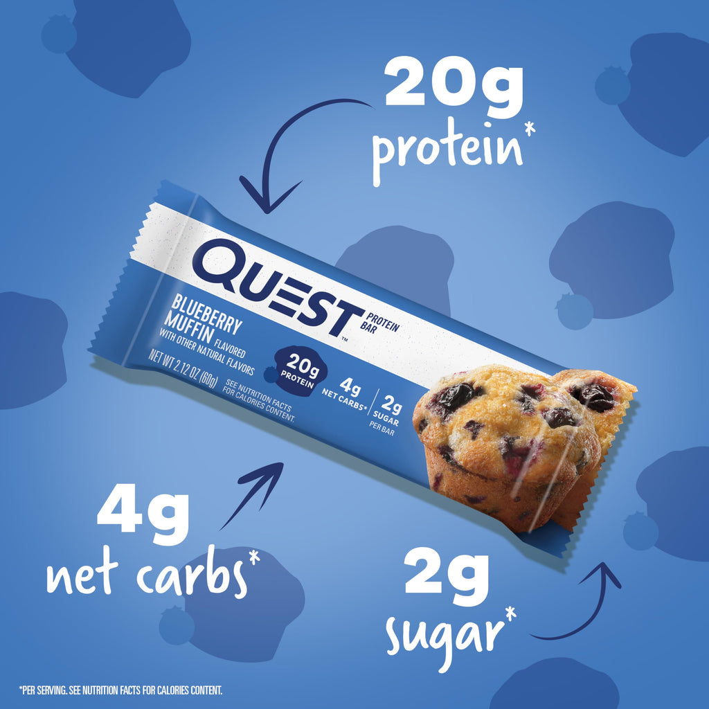 Quest Nutrition Blueberry Muffin Protein Bar - 4 Count - image 5
