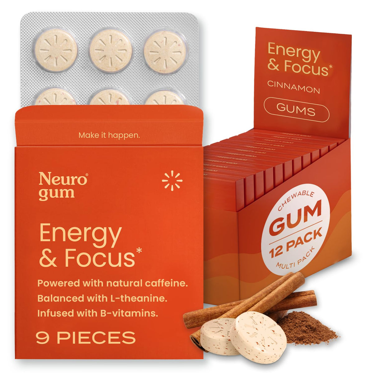 NeuroGum Energy & Focus Cinnamon - 108 Pieces
