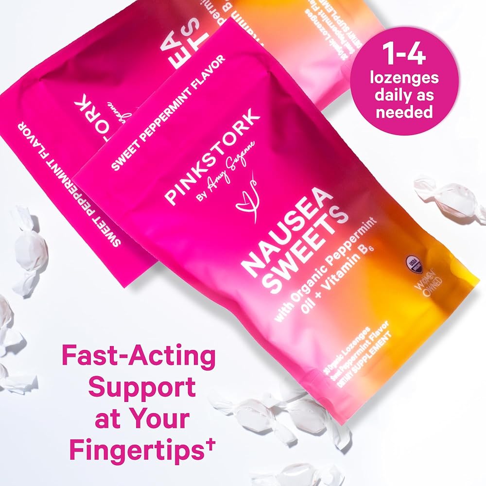 Pink Stork Organic Peppermint & Ginger Lozenges for Nausea - 60 Count - image 8